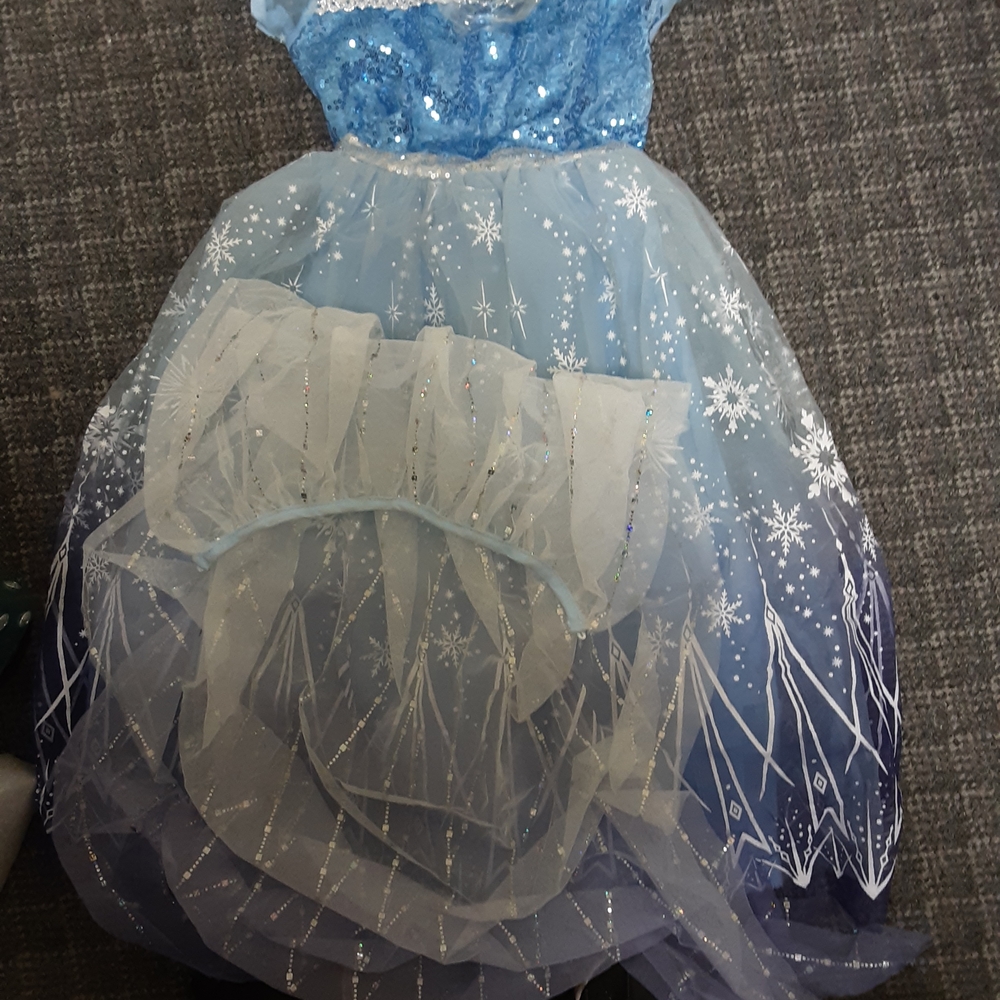 Blue and White Snow Princess Costume